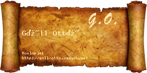 Gáll Ottó névjegykártya